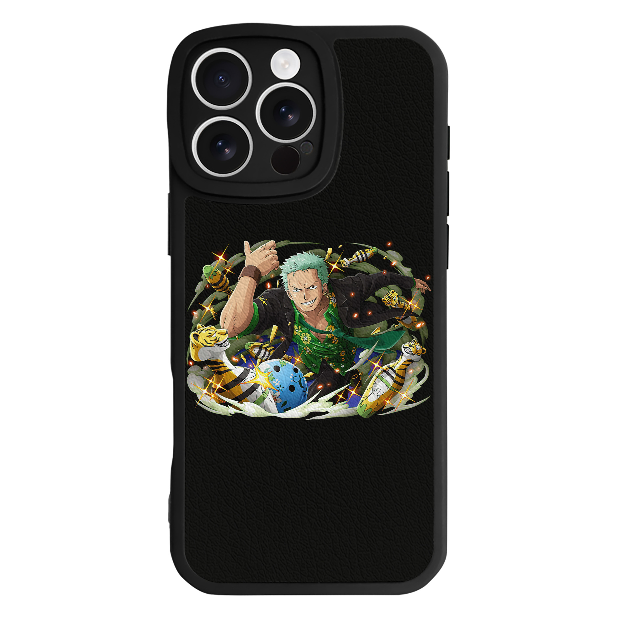 （画像用） ワンピース ロロノア・ゾロ ONE PIECE Roronoa Zoro 【iPhone 16シリーズ対応】シリコンスマホケース（レザー調） 材質：シリコン